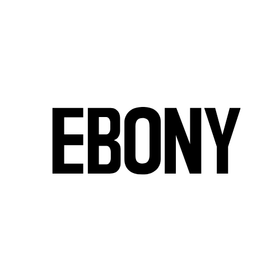 The image features the word "EBONY" in bold, black letters on a white background.