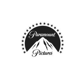 Paramount Pictures logo with mountain and stars on a white background