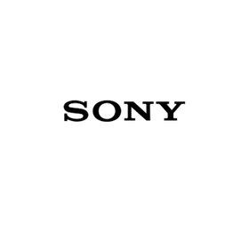 Sony logo in black on a white background