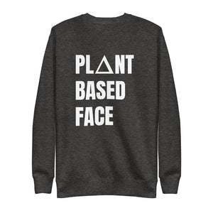 graphite sweatshirt with plant based face print